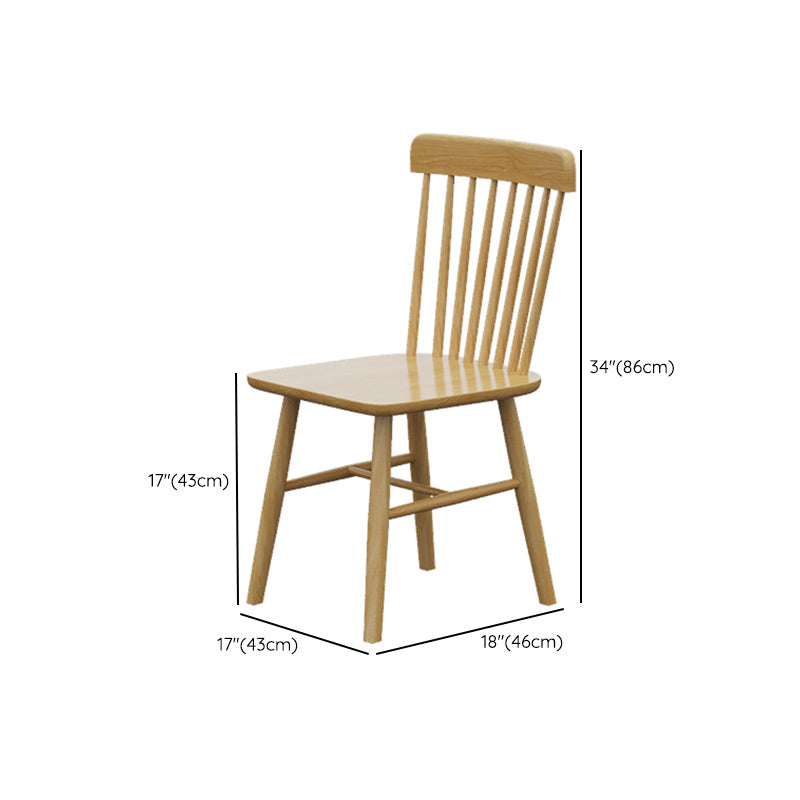 Trestle Dining Table Set 1/4 Pcs Rectangle Dining Table and Chairs in Natural