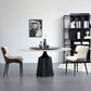 Modern Dining Set 1/5/7 Pcs Round Sintered Stone Dining Table with Upholstered Chairs