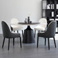 Modern Dining Set 1/5/7 Pcs Round Sintered Stone Dining Table with Upholstered Chairs