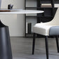 Modern Dining Set 1/5/7 Pcs Round Sintered Stone Dining Table with Upholstered Chairs