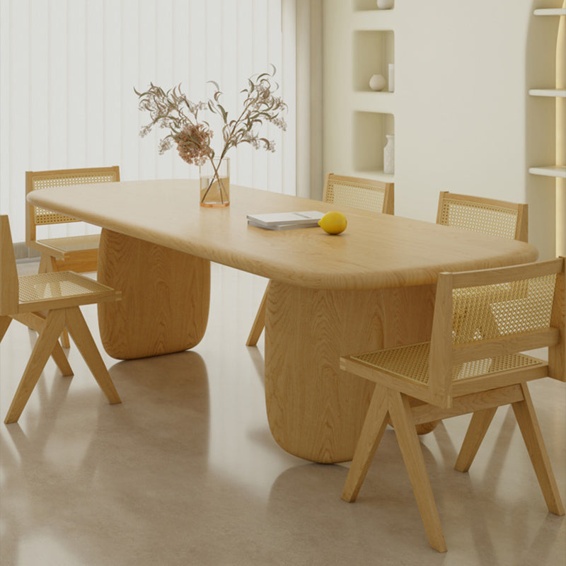 Traditional Dining Set 1/5/7 Pcs Rectangle Solid Wood Dining Table with Armless Chairs Clearhalo 'Dining Room Sets' 'Dining Tables & Seating' 'dining_room_set' 'furn' 'furn_dining_room_set' 'Furniture' 'Kitchen & Dining Furniture' 6630314