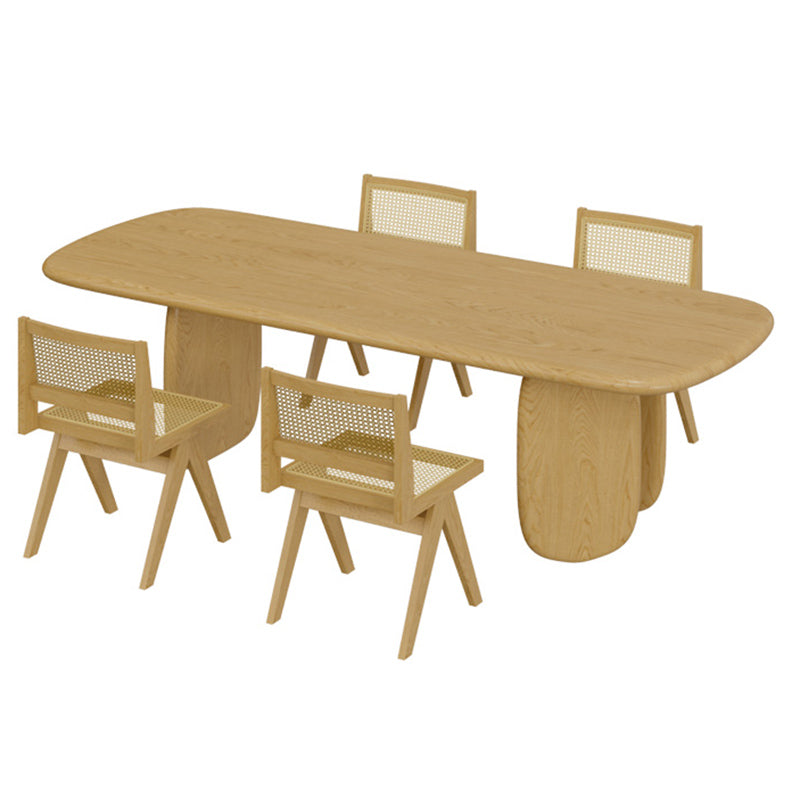 Traditional Dining Set 1/5/7 Pcs Rectangle Solid Wood Dining Table with Armless Chairs Dining Room Sets 4 Piece Set Clearhalo 'Dining Room Sets' 'Dining Tables & Seating' 'dining_room_set' 'furn' 'furn_dining_room_set' 'Furniture' 'Kitchen & Dining Furniture' 6630323