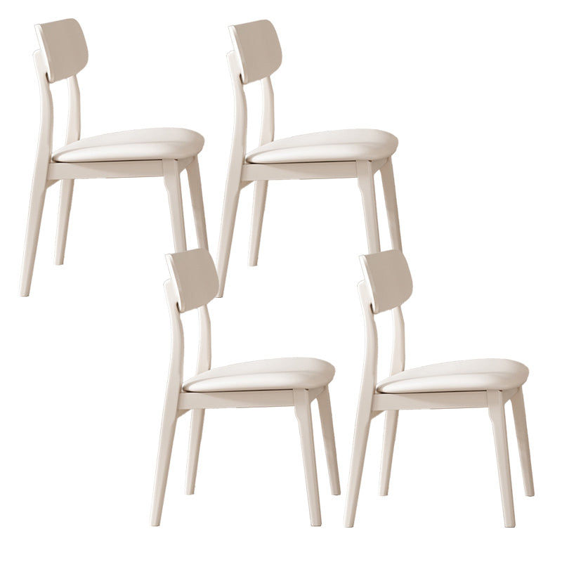 Modern 1/4/5/7 Pieces Dining Chairs Set Stone Round Furniture in White 4 White Chairs Clearhalo 'Dining Room Sets' 'Dining Tables & Seating' 'dining_room_set' 'furn' 'furn_dining_room_set' 'Furniture' 'Kitchen & Dining Furniture' 6630334