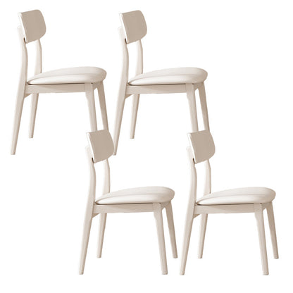 Modern 1/4/5/7 Pieces Dining Chairs Set Stone Round Furniture in White 4 White Chairs Clearhalo 'Dining Room Sets' 'Dining Tables & Seating' 'dining_room_set' 'furn' 'furn_dining_room_set' 'Furniture' 'Kitchen & Dining Furniture' 6630334