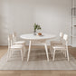 Modern 1/4/5/7 Pieces Dining Chairs Set Stone Round Furniture in White 5 Pieces: Table, 4 Chairs Clearhalo 'Dining Room Sets' 'Dining Tables & Seating' 'dining_room_set' 'furn' 'furn_dining_room_set' 'Furniture' 'Kitchen & Dining Furniture' 6630336