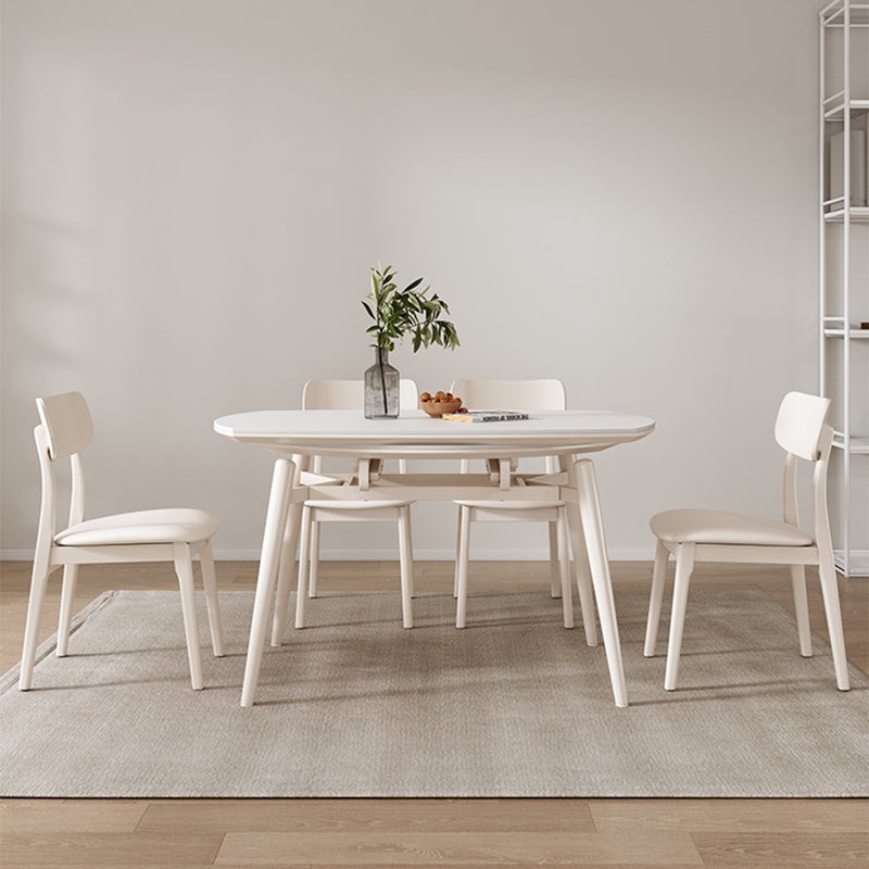 Modern 1/4/5/7 Pieces Dining Chairs Set Stone Round Furniture in White Clearhalo 'Dining Room Sets' 'Dining Tables & Seating' 'dining_room_set' 'furn' 'furn_dining_room_set' 'Furniture' 'Kitchen & Dining Furniture' 6630345