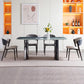Moderne eetgelegenheid 1/5/7 PCS Rechthoek Marmeren eettafel met armloze stoelen
