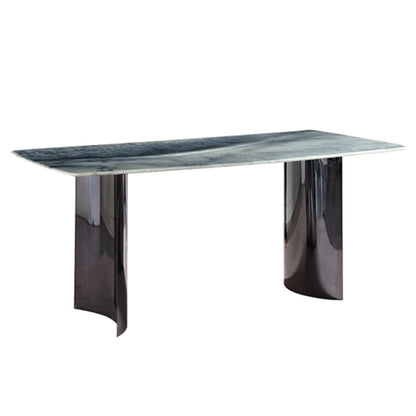 Moderne eetgelegenheid 1/5/7 PCS Rechthoek Marmeren eettafel met armloze stoelen