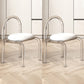 Modern Style 1/2/5/7 Pieces Dining Chairs Set Stone Rectangle Furniture in White