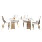 Modern Style 1/2/5/7 Pieces Dining Chairs Set Stone Rectangle Furniture in White