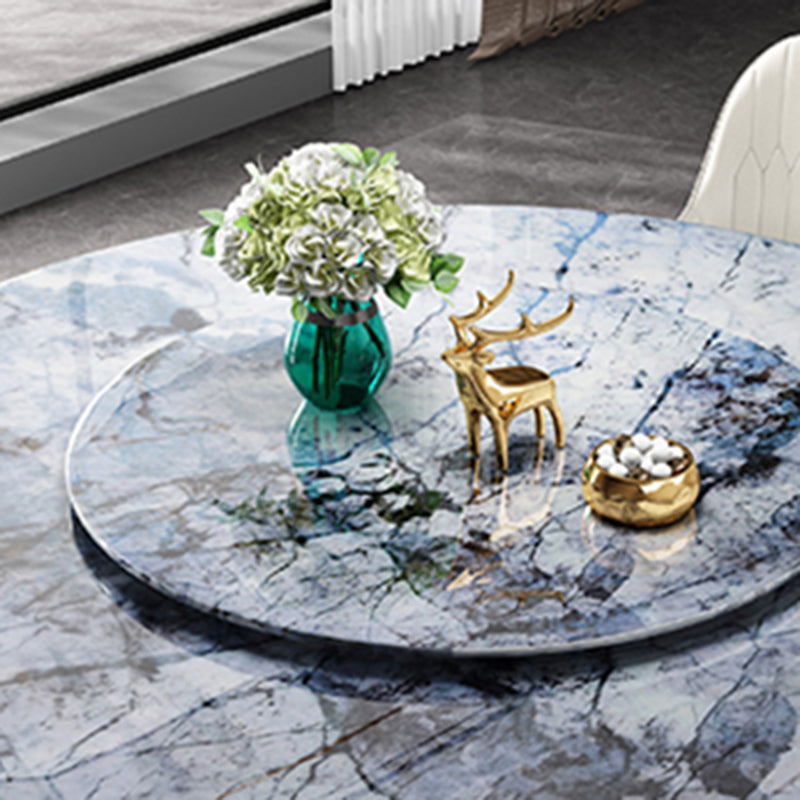 Moderne eetgelegenheid 1/7 pc's marmer eettafel en gestoffeerde stoelen