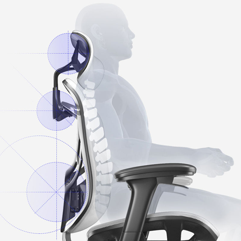 Silla ejecutiva de malla moderna Silla ejecutiva de armas ajustables para oficina