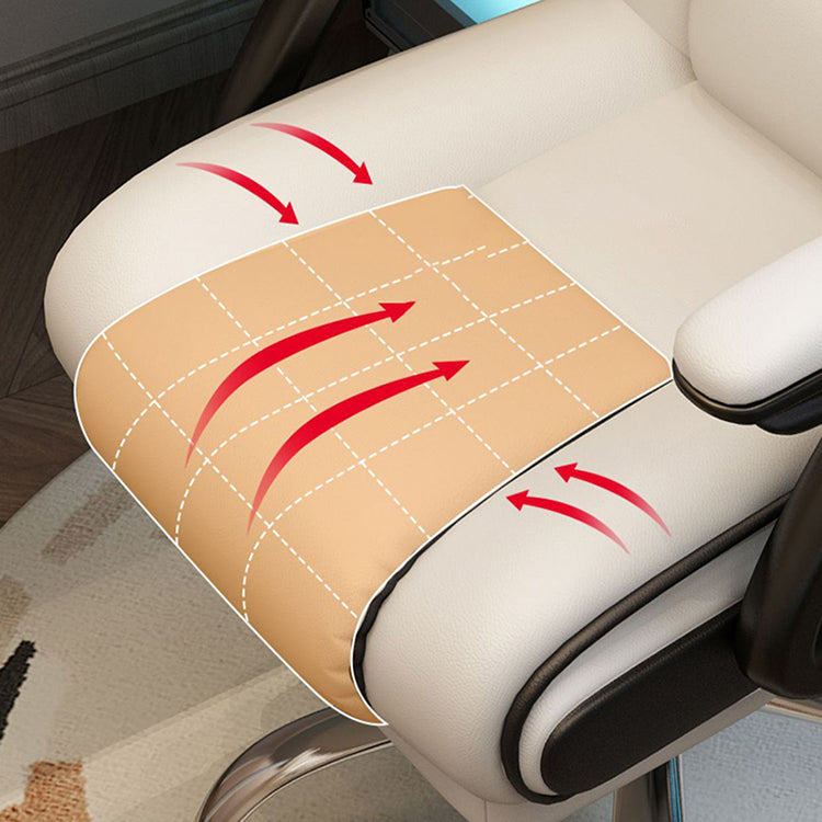 Modern Style Gaming Chair Faux Leather Fixed Arm Desk Chair for Home Clearhalo 'furn' 'furn_office_chair' 'Furniture' 'Office Chairs' 'Office Furniture' 'office_chair' 6630543