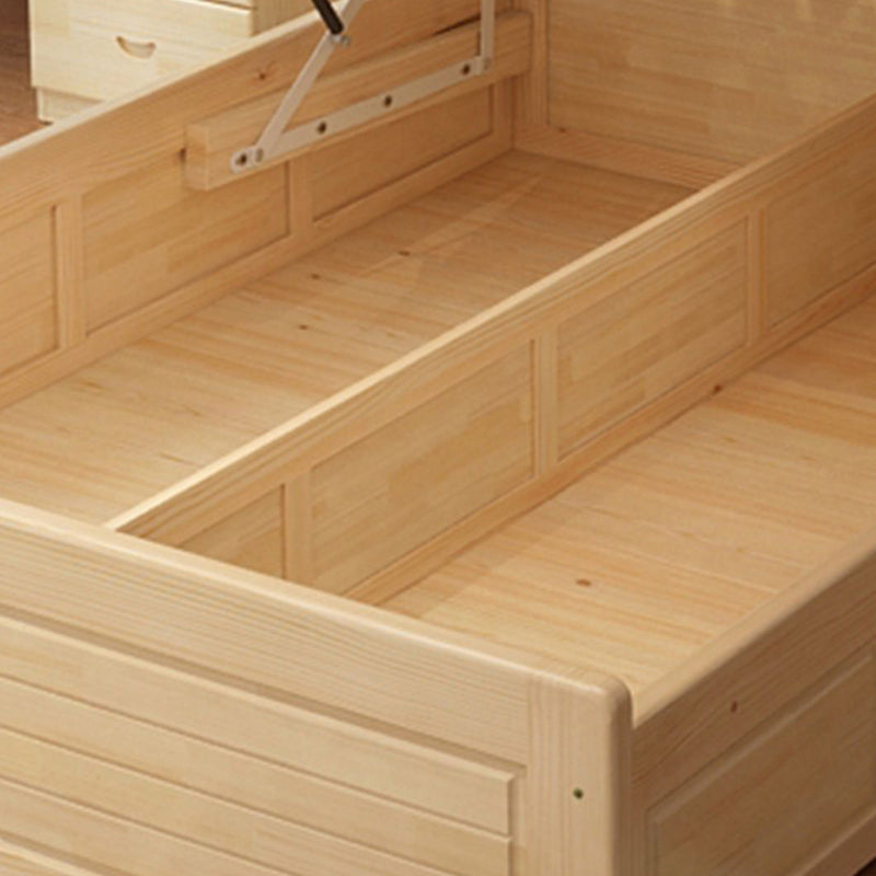 Modern Solid Wood Bed Frame Headboard Standard Bed with Storage Clearhalo 'Bedroom Furniture' 'Beds' 'furn' 'furn_beds' 'Furniture' 6630597