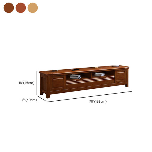 Console TV in legno tradizionale per i media televisivi con cassetti