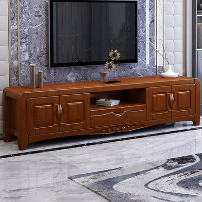 Solid Wood TV Media Stand Traditional TV Console for Living Room Walnut Clearhalo 'furn' 'furn_tv_stands_entertainment_centers' 'Furniture' 'Living Room Furniture' 'TV Stands & Entertainment Centers' 'TV Stands & Media Storage Furniture' 'tv_stands_entertainment_centers' 6630867