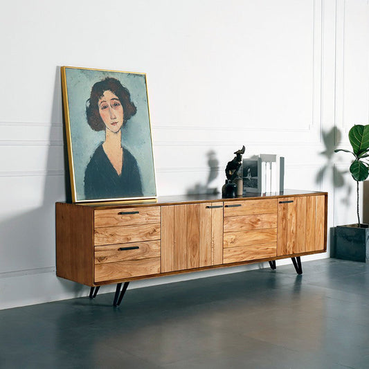 Console televisiva in legno in legno massimo tradizionale per soggiorno