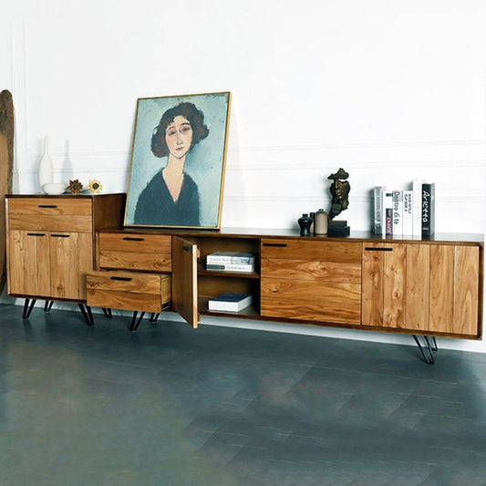 Console televisiva in legno in legno massimo tradizionale per soggiorno