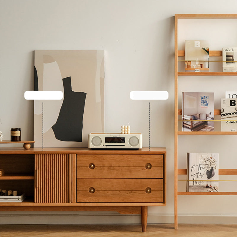 Scandinavische tv-mediastandaard massief houten tv-console met 2 lades
