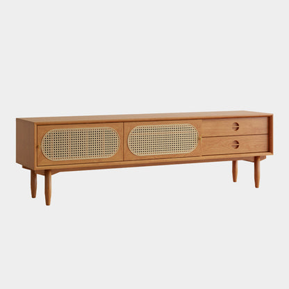 Mobile TV scandinavo Console TV in legno massello con cassetti