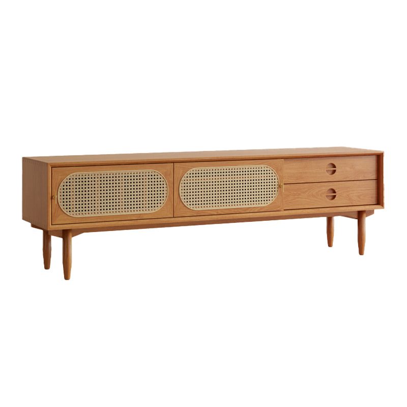 Mobile TV scandinavo Console TV in legno massello con cassetti
