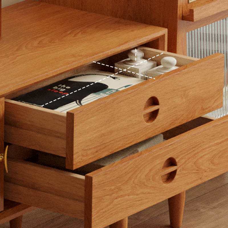 Mobile TV scandinavo Console TV in legno massello con cassetti