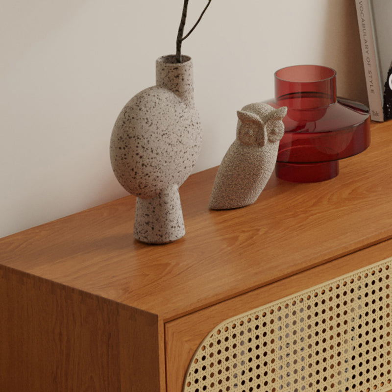 Mobile TV scandinavo Console TV in legno massello con cassetti