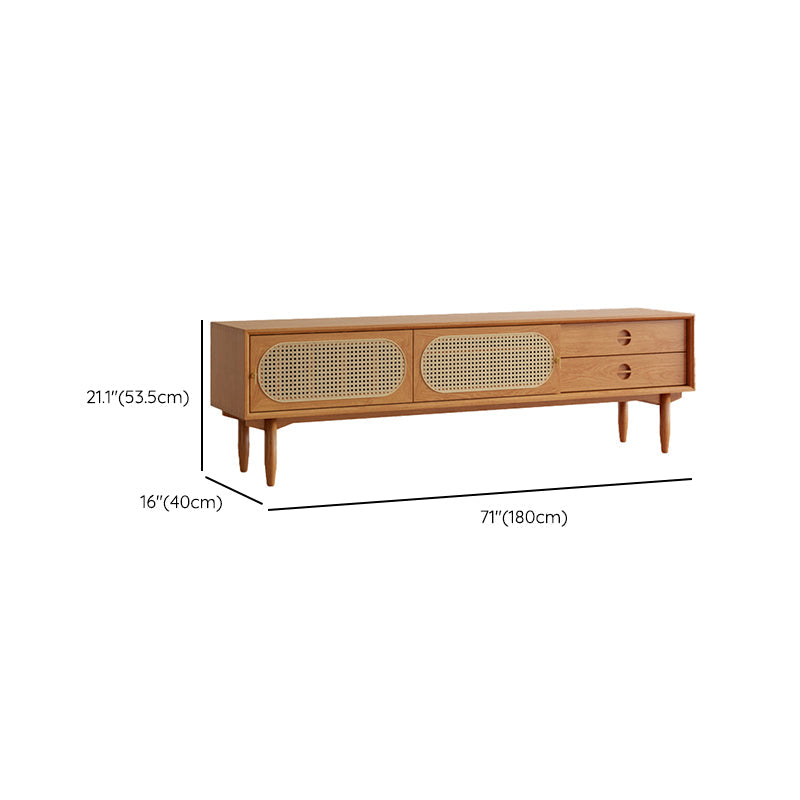 Mobile TV scandinavo Console TV in legno massello con cassetti