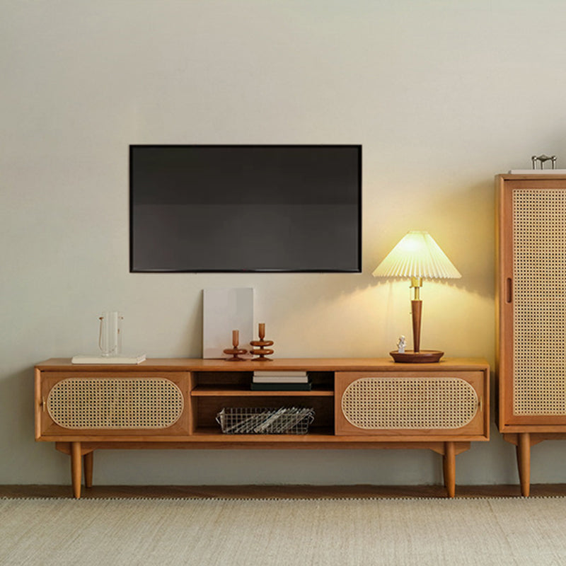 Scandinavian TV Media Stand Solid Wood TV Console for Living Room Clearhalo 'furn' 'furn_tv_stands_entertainment_centers' 'Furniture' 'Living Room Furniture' 'TV Stands & Entertainment Centers' 'TV Stands & Media Storage Furniture' 'tv_stands_entertainment_centers' 6630921