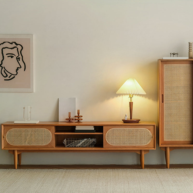 Scandinavian TV Media Stand Solid Wood TV Console for Living Room Clearhalo 'furn' 'furn_tv_stands_entertainment_centers' 'Furniture' 'Living Room Furniture' 'TV Stands & Entertainment Centers' 'TV Stands & Media Storage Furniture' 'tv_stands_entertainment_centers' 6630923