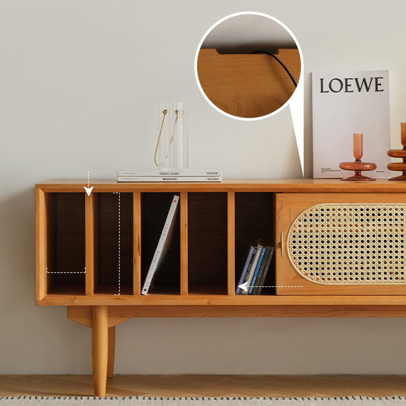 Scandinavian TV Media Stand Solid Wood TV Console for Living Room Clearhalo 'furn' 'furn_tv_stands_entertainment_centers' 'Furniture' 'Living Room Furniture' 'TV Stands & Entertainment Centers' 'TV Stands & Media Storage Furniture' 'tv_stands_entertainment_centers' 6630926