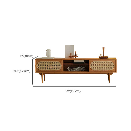 Scandinavian TV Media Stand Solid Wood TV Console for Living Room