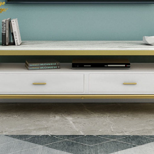 Contemporary TV Media Stand Open Storage TV Console with Drawers Clearhalo 'furn' 'furn_tv_stands_entertainment_centers' 'Furniture' 'Living Room Furniture' 'TV Stands & Entertainment Centers' 'TV Stands & Media Storage Furniture' 'tv_stands_entertainment_centers' 6630937