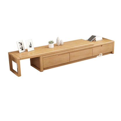Vintage Media Console Rubberwood Stand Console with Drawers for Living Room Wood Clearhalo 'furn' 'furn_tv_stands_entertainment_centers' 'Furniture' 'Living Room Furniture' 'TV Stands & Entertainment Centers' 'TV Stands & Media Storage Furniture' 'tv_stands_entertainment_centers' 6630948