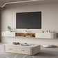 Contemporary Floating Media Console White Faux Wood Stand Console with Drawers Clearhalo 'furn' 'furn_tv_stands_entertainment_centers' 'Furniture' 'Living Room Furniture' 'TV Stands & Entertainment Centers' 'TV Stands & Media Storage Furniture' 'tv_stands_entertainment_centers' 6630966