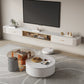 Contemporary Floating Media Console White Faux Wood Stand Console with Drawers Clearhalo 'furn' 'furn_tv_stands_entertainment_centers' 'Furniture' 'Living Room Furniture' 'TV Stands & Entertainment Centers' 'TV Stands & Media Storage Furniture' 'tv_stands_entertainment_centers' 6630972
