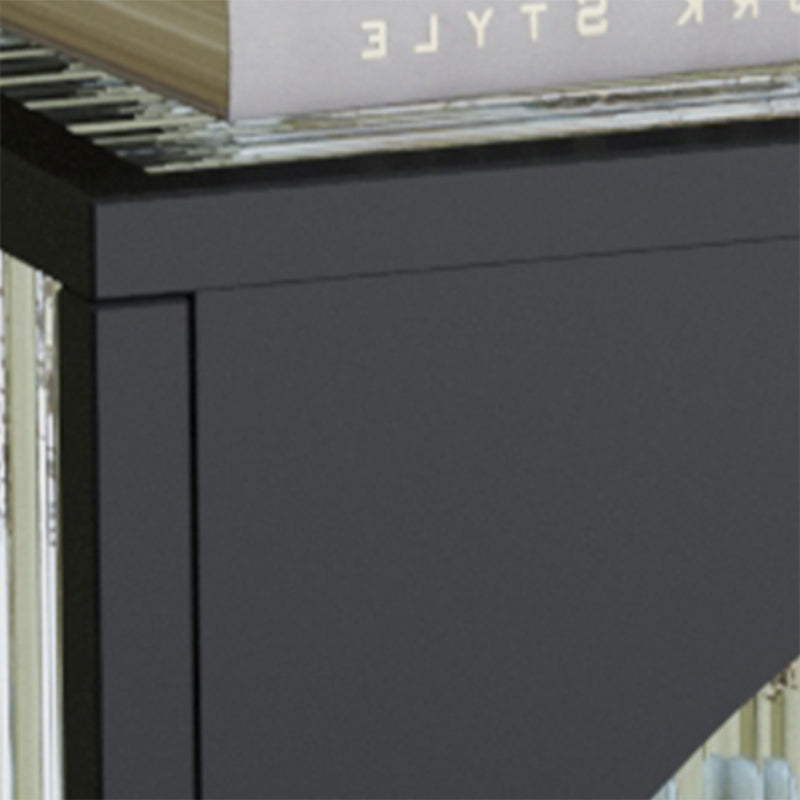 Contemporary Metal Curio Cabinet Glass Doors Hutch Buffet with Door Clearhalo 'Display & China Cabinets' 'display_china_cabinets' 'furn' 'furn_display_china_cabinets' 'Furniture' 'Kitchen & Dining Furniture' 6630986