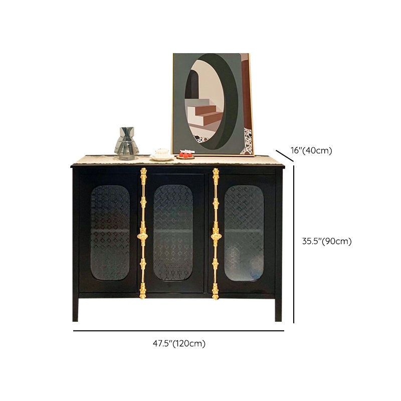 Zeitgenössischer Metall -Curio -Schrankglashüttenschrank mit Türen