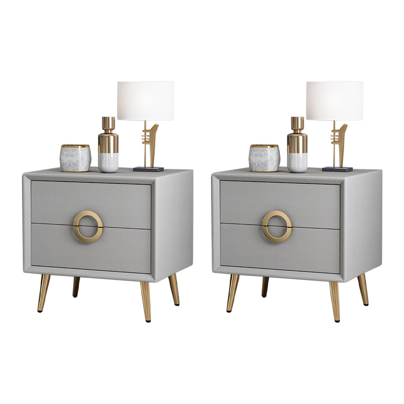 引き出し付きのレザーベッドサイドキャビネットコンテンポラリーナイトテーブル