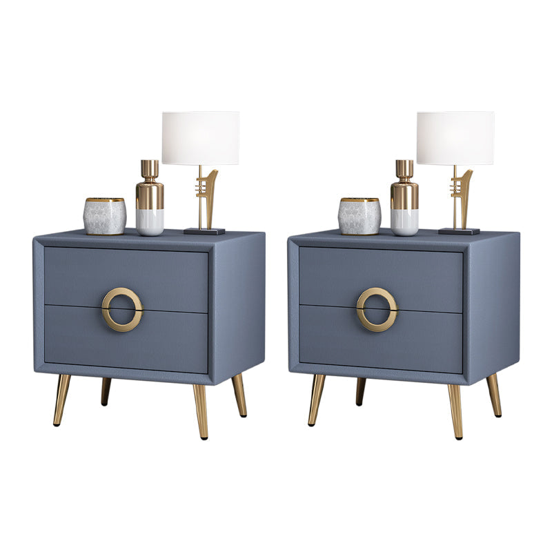 引き出し付きのレザーベッドサイドキャビネットコンテンポラリーナイトテーブル