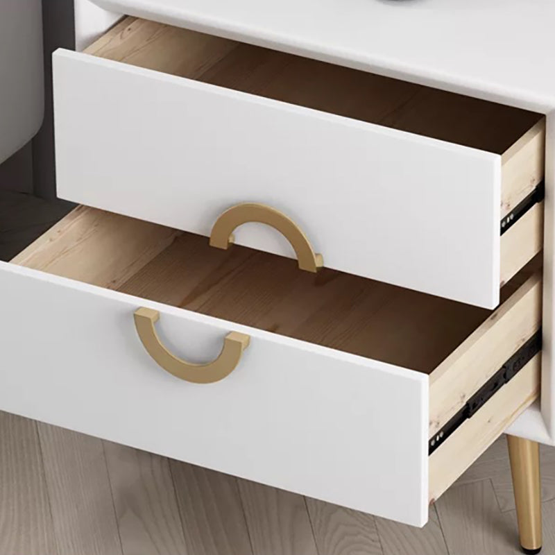 引き出し付きのレザーベッドサイドキャビネットコンテンポラリーナイトテーブル