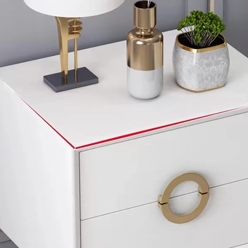 引き出し付きのレザーベッドサイドキャビネットコンテンポラリーナイトテーブル