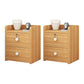 Faux Wood Bedside Cabinet Contemporary Night Table for Bedroom