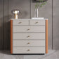 Commode contemporaine en pierre de 15,6 pouces de largeur avec 6 tiroirs