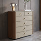 Commode contemporaine en pierre de 15,6 pouces de largeur avec 6 tiroirs