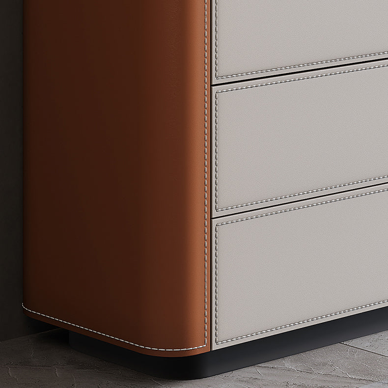 Commode contemporaine en pierre de 15,6 pouces de largeur avec 6 tiroirs
