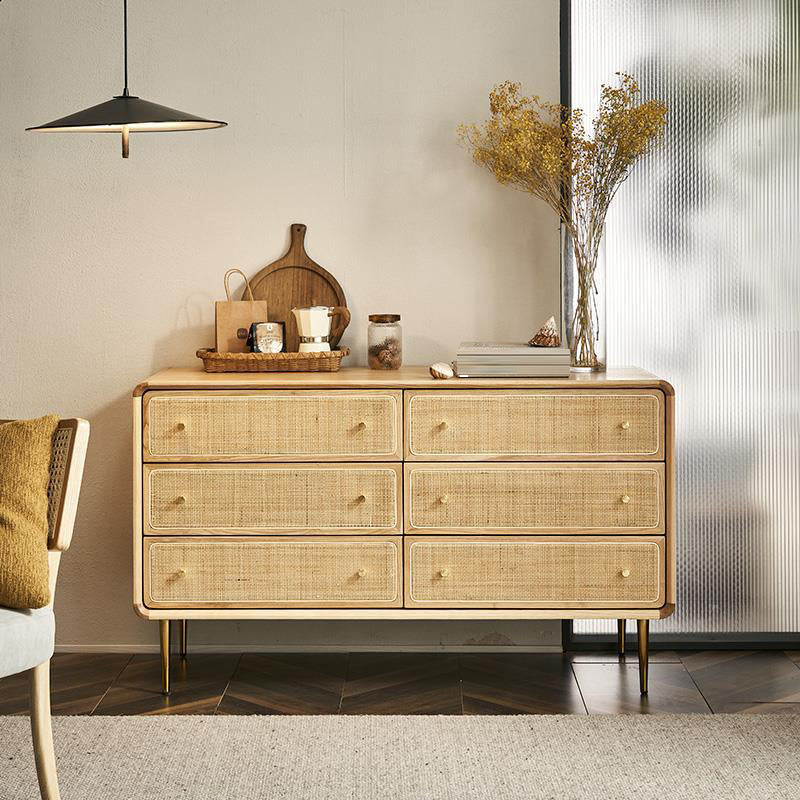 Traditionele opbergkast Dressoir Houten kist met laden