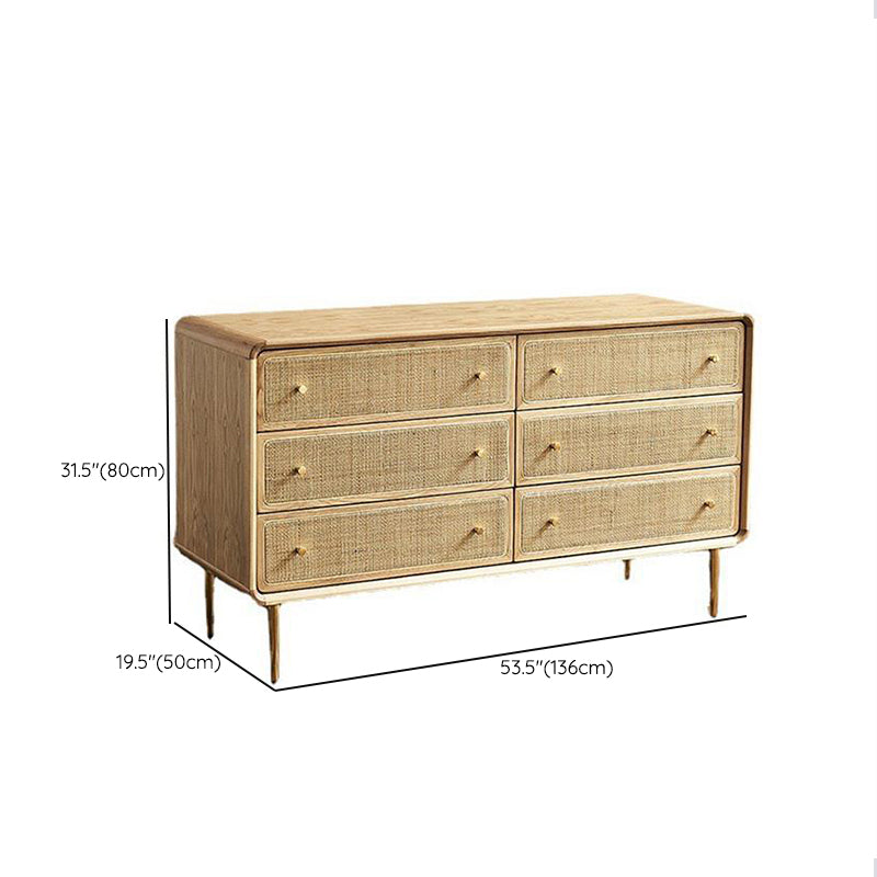 Traditionele opbergkast Dressoir Houten kist met laden