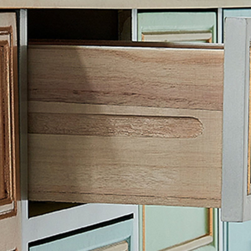 Cassapanca nautica per camera da letto in legno massello con cassetti