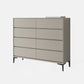 15.6-inch Width Contemporary Storage Chest Stone Dresser with 8 Drawers
